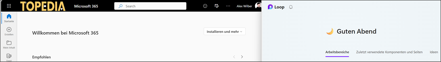 Loop on the web in German