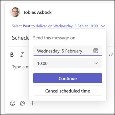 Modify or cancel a scheduled message