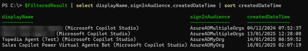 signInAudience has been changed for Copilot Studio service principals