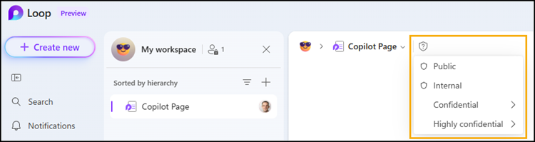 Label a Loop file in Loop on the web