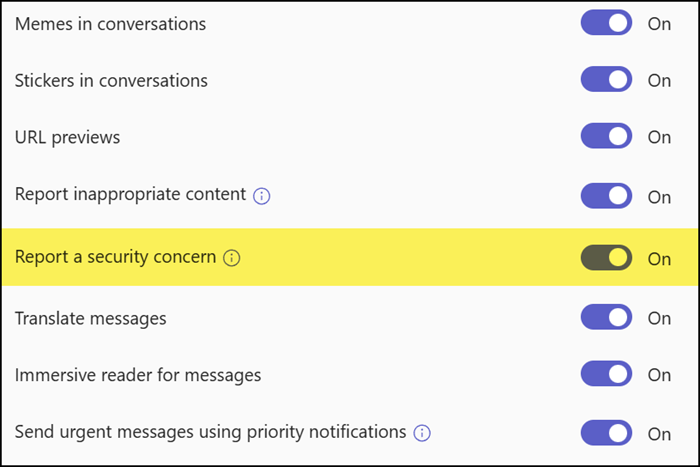Teams messaging policy