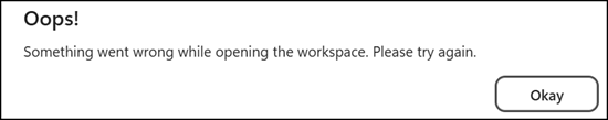 Kanal-Workspace wurde gelöscht