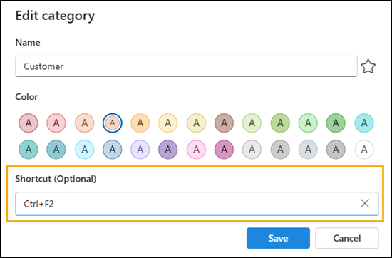 Define a function key as a shortcut