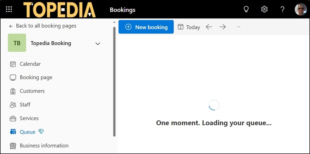 Queue in Microsoft Bookings