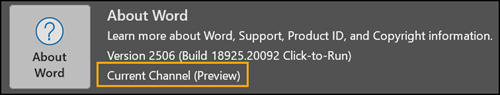 Microsoft 365 Apps in Current Channel (Preview)