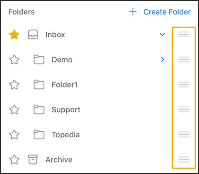 Reorder folders