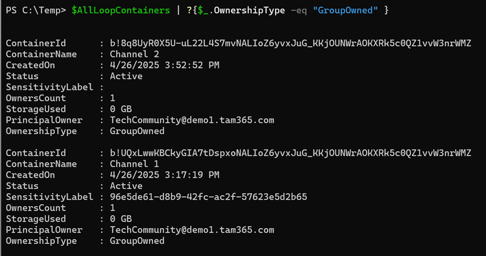 Basic container information