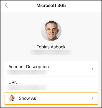 Change the icon for your Outlook Mobile account
