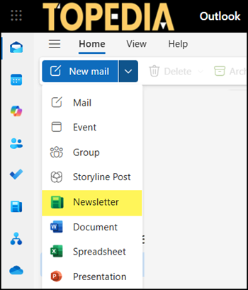 Prepare a new Outlook Newsletter