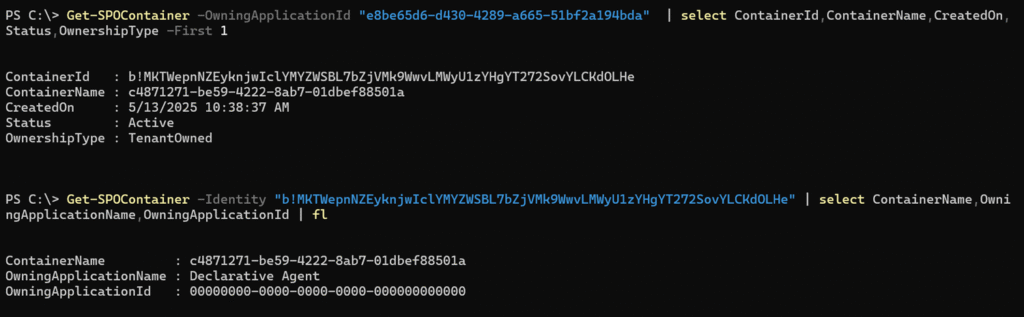 SharePoint Embedded container for Declarative Agent