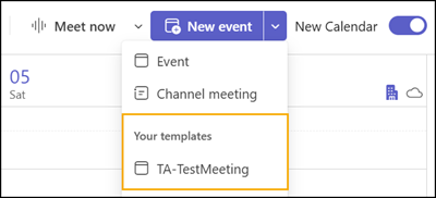 Use your custom meeting template