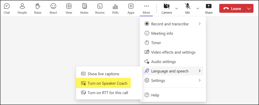 Speaker Coach in Teams will be retired