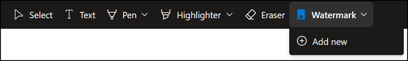Add a new watermark to PDF documents