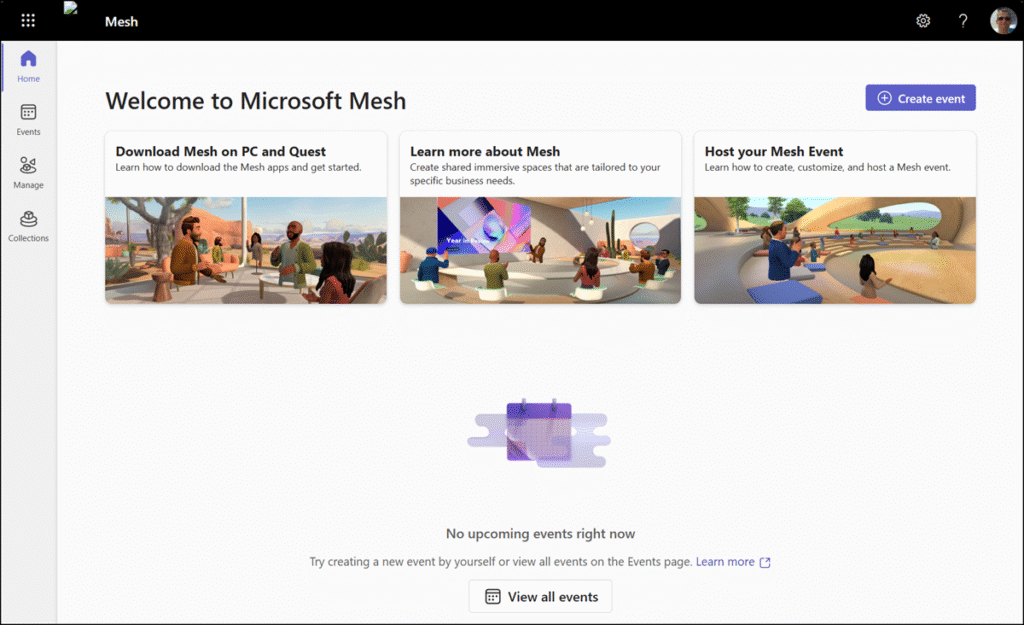 Microsoft Mesh website will be retired