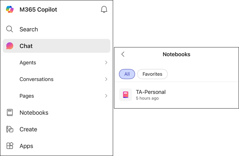 Copilot Notebooks on Microsoft 365 Copilot mobile apps