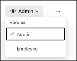 Switch to Admin view