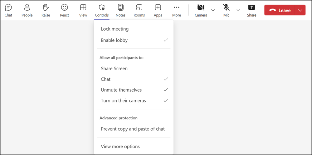 Organizer Controls for organizers with a Teams Premium license
