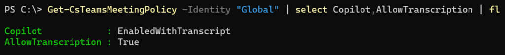 The Copilot property will be changed to Enabled