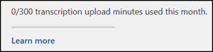 Transcription quota per month