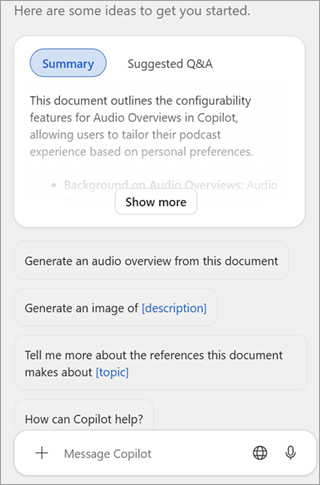 Choose "Generate an audio overview from this document"