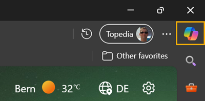 Open Copilot Chat in Edge for Business