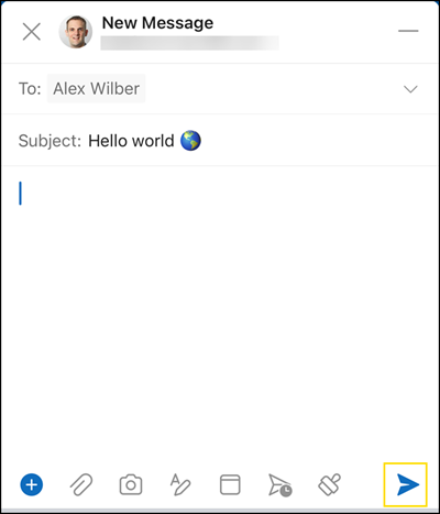 Previous Send button in Outlook Mobile