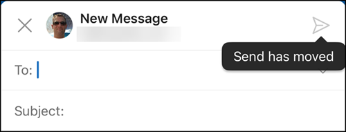 Send button has been moved to the header area