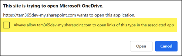 Enabling a protocol handler for OneDrive Sync client