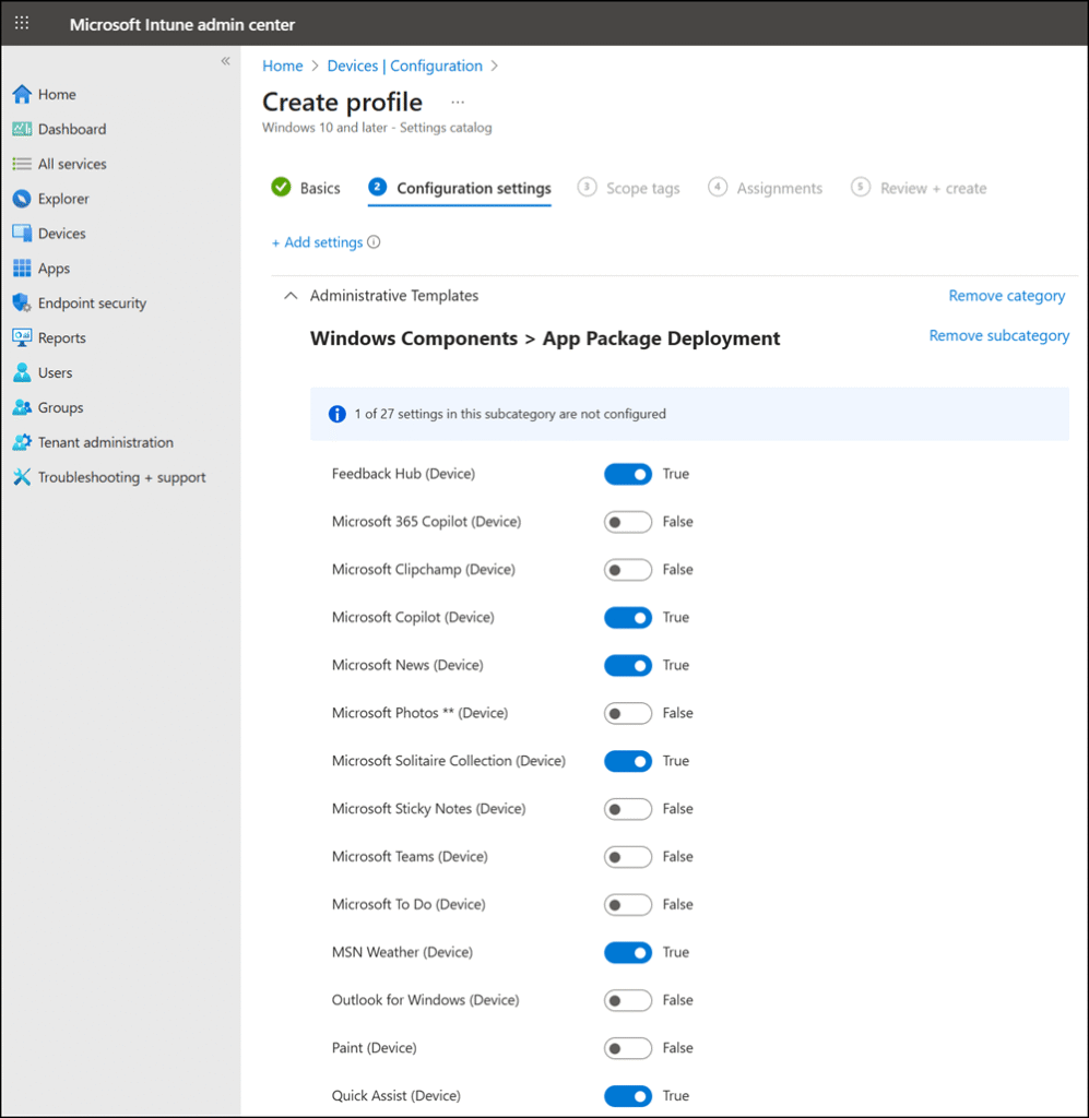 Uninstall preinstalled Microsoft Store apps from Windows 11 25H2 devices