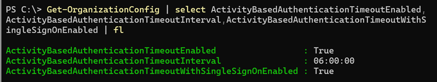 Activity-based authentication timeout for Outlook on the web