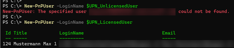 Unlicensed users could not be added to a SharePoint site