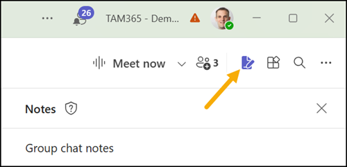 Collaborative Chat Notes in Teams Chats