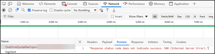 The system has an issue updating the storage