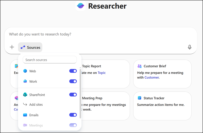 Source control for the Researcher Agent