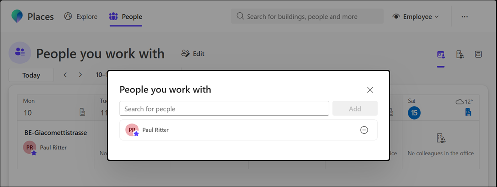 Favorite contacts in Microsoft Places will be retired