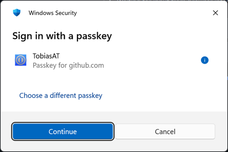 Sign in with a 1Password passkey on Windows