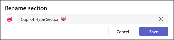 Emojis in custom section names