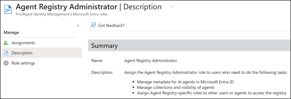 New Entra ID admin role: Agent Registry Administrator