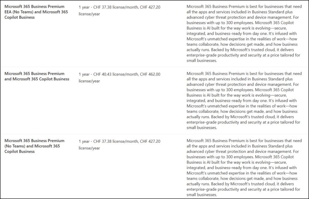 Microsoft 365 Business Premium and Microsoft 365 Copilot Business (December 2025)