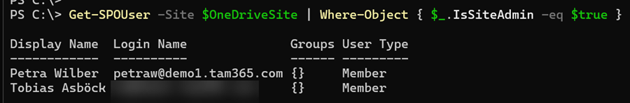 The manager is a site collection admin