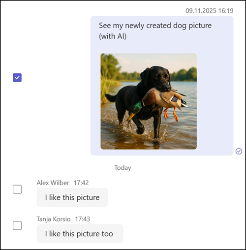 Forwarding a message conversation