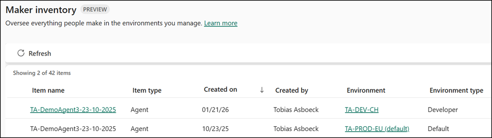 Power Platform Inventory