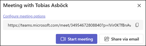 Shorter Meet now URLs