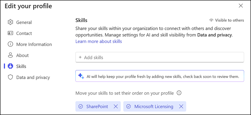 AI-powered skill inferencing is available for my account