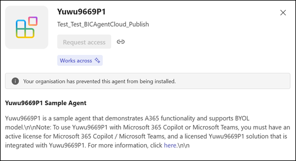 Yuwu9669P1 agent in Teams