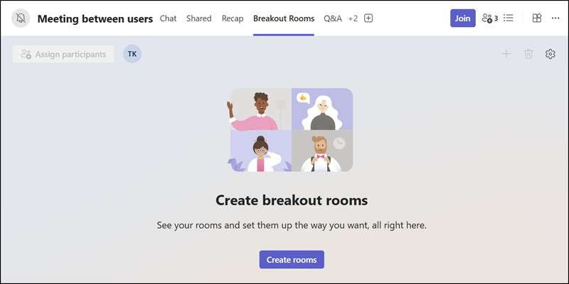 Prepare breakout rooms in a normal meeting