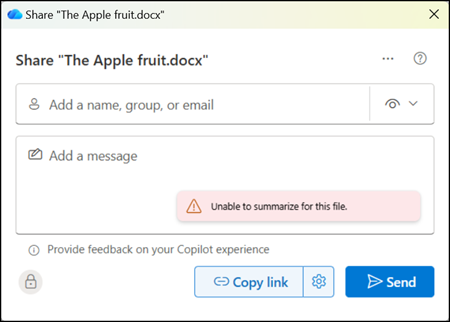 Sharing via Copilot is not working on my Windows client