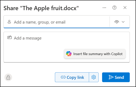Insert file summary with Copilot