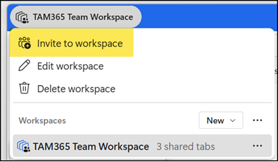 Shared your Edge Workspace