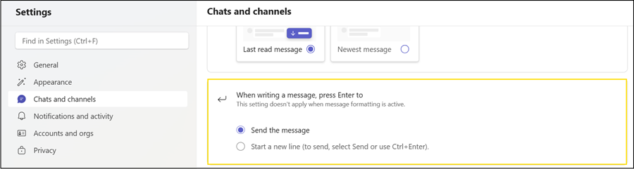 Changing the writing behaviour for Enter